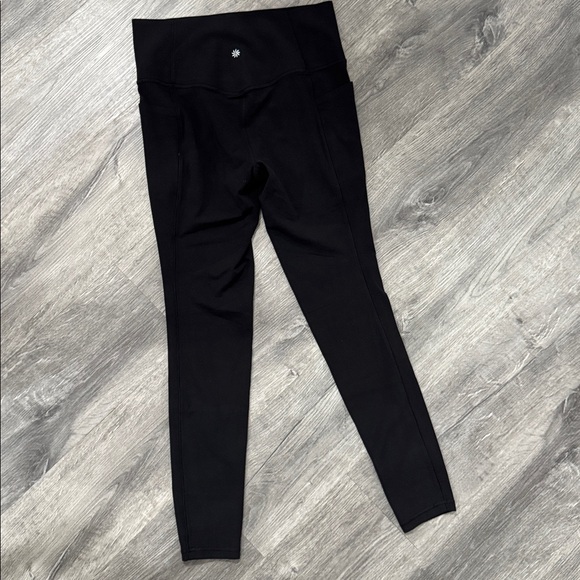 Athleta Salutation Stash High Rise Black Powervita Tight Size Medium TALL - Picture 6 of 10